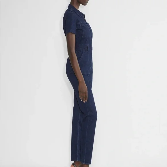 Aritzia TEN Denim Jumpsuit / Playsuit - BNWT - 4 - Dark Blue - Picture 7 of 11